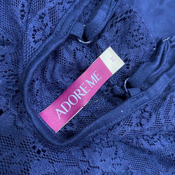 Adore Me Royal Blue Lace Pajama Set- womens size M - Picture 4 of 5